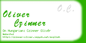 oliver czinner business card